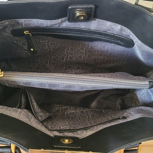 Danielle Nicole Black Tan Crossbody Handbag Convertible - Picture 11 of 12